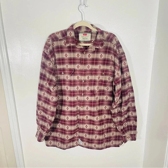 Levi's Jeanswear Vintage Oversized Button Front Shirt Jacket Western Workwear - Picture 2 of 12